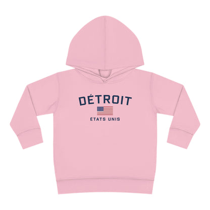 'Détroit États Unis' Hoodie (w/USA Flag Outline) | Unisex Toddler