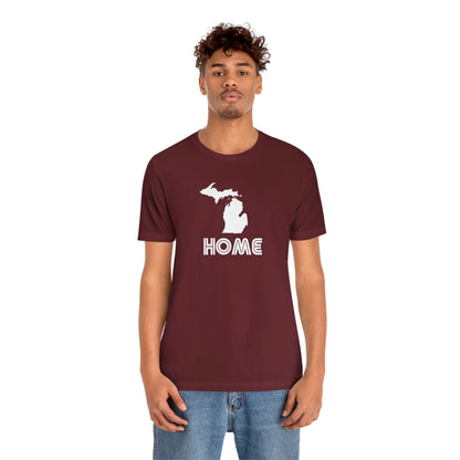 Michigan 'Home' T-Shirt (1970s Audiophile Font) | Unisex Standard Fit