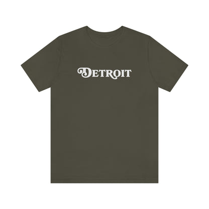 'Detroit' T-Shirt (Sloped Roman Font) | Unisex Standard Fit