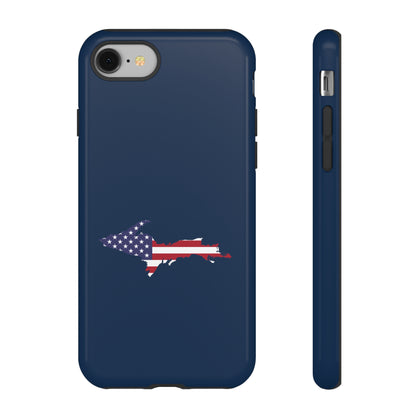 Michigan Upper Peninsula Tough Phone Case (Navy w/ UP USA Outline) | Apple iPhone