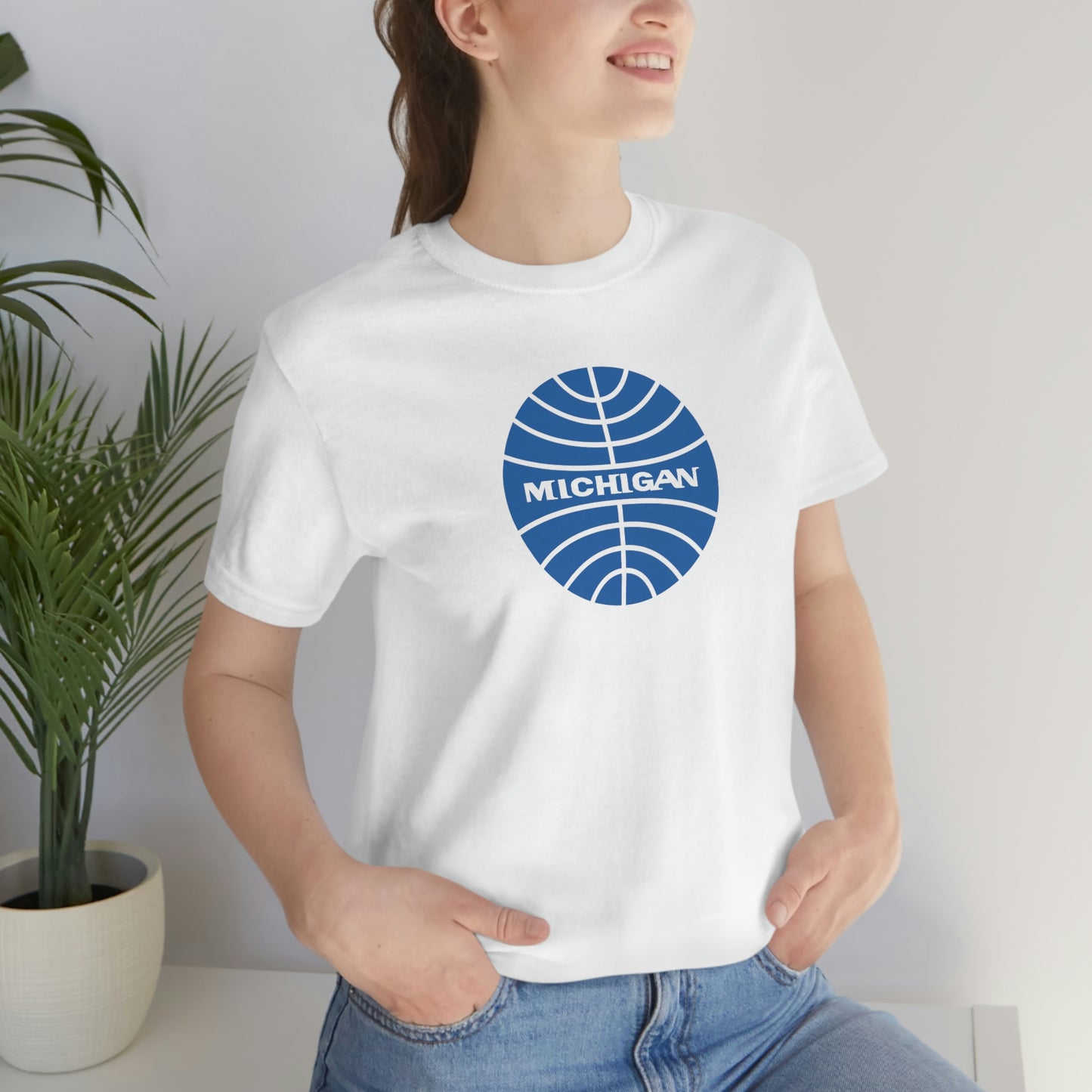 'Michigan' T-Shirt (Retro Airline Parody)  | Unisex Standard Fit