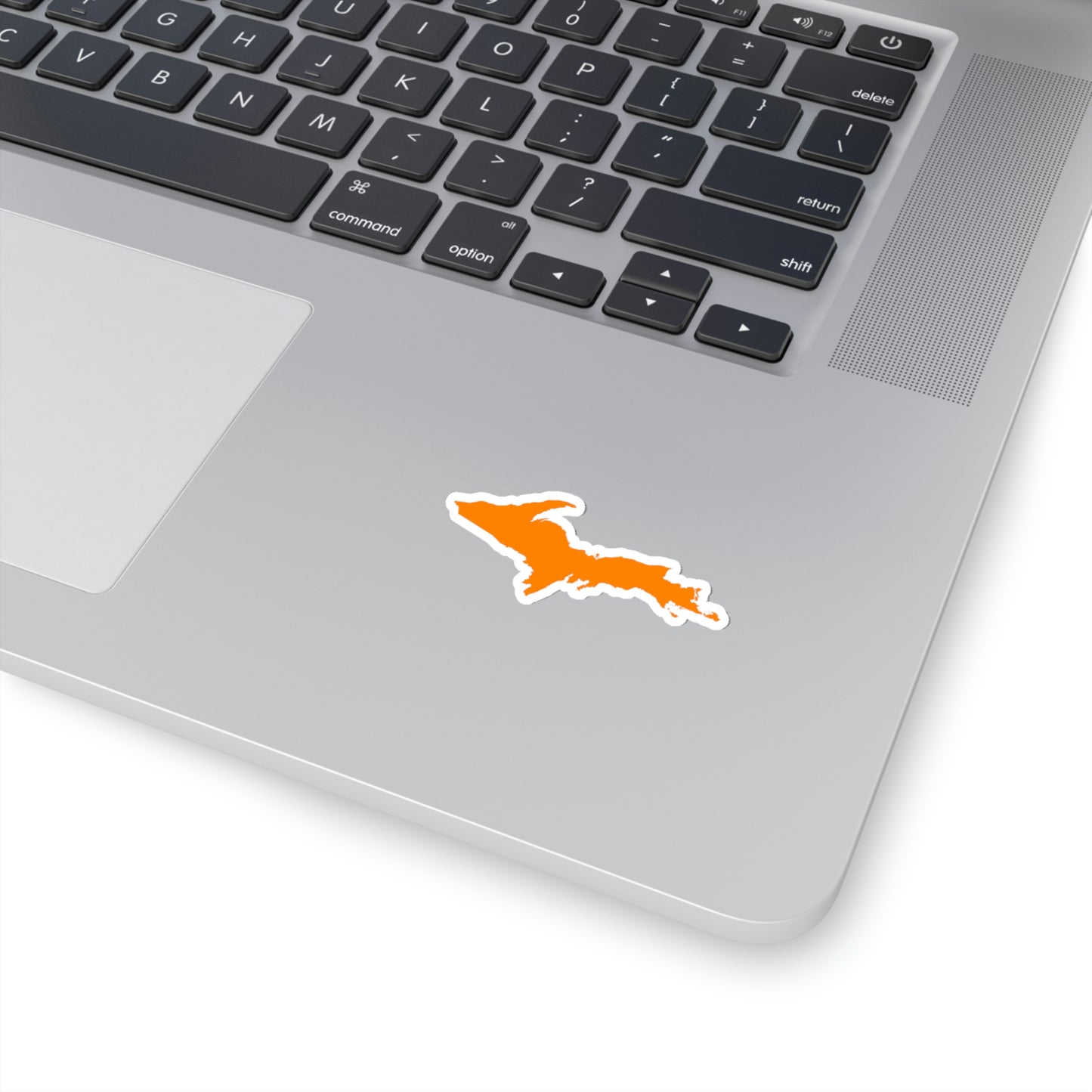 Michigan Upper Peninsula Kiss-Cut Sticker (w/ Orange UP Outline)