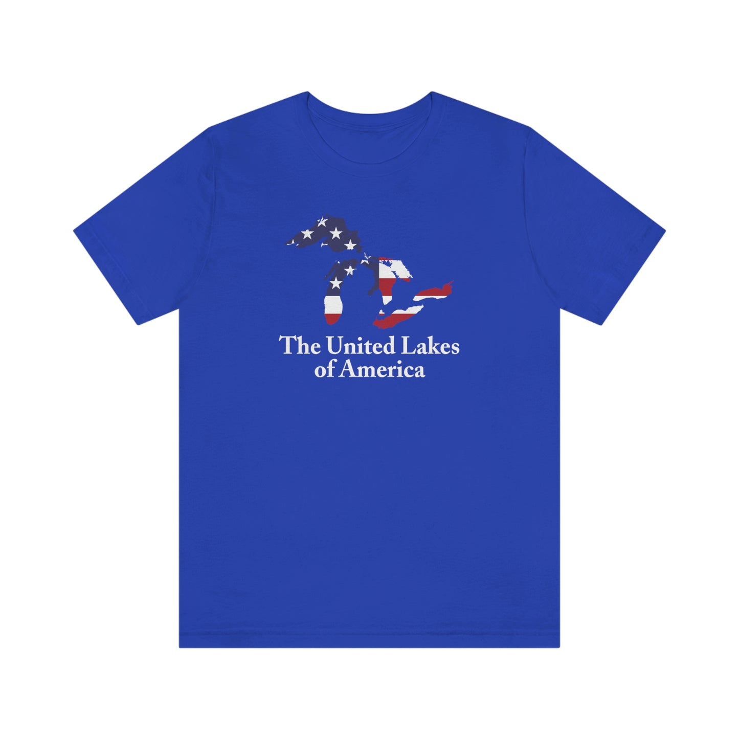 'The United Lakes of America' T-Shirt (w/ Great Lakes USA Flag Outline) | Unisex Standard Fit