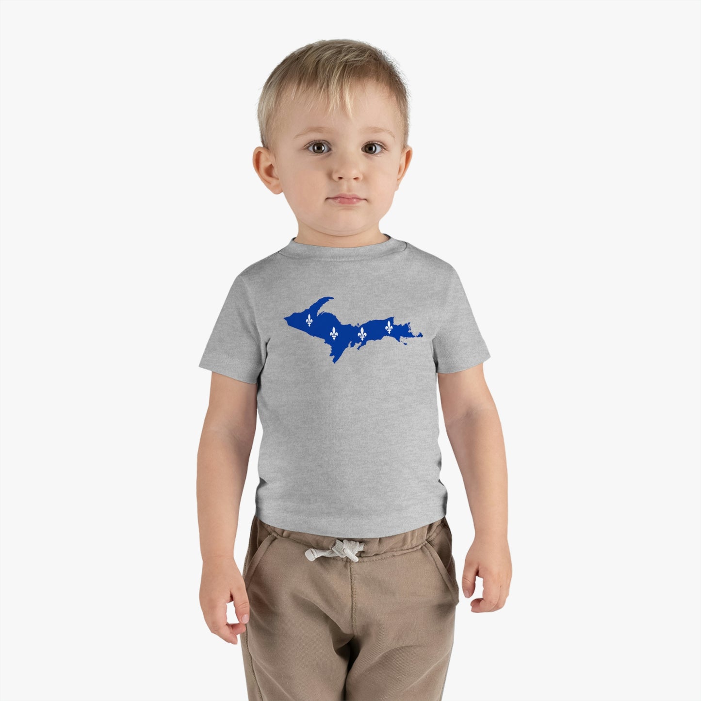 Michigan Upper Peninsula Infant T-Shirt (w/ UP Quebec Flag Outline) | Short Sleeve