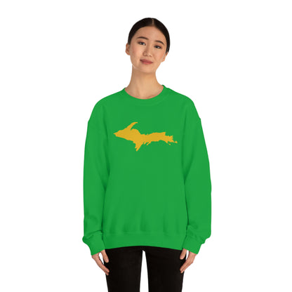 Michigan Upper Peninsula Sweatshirt (w/ Gold UP Outline) | Unisex Standard