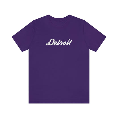 'Detroit' T-Shirt (Retro Script Font) | Unisex Standard Fit