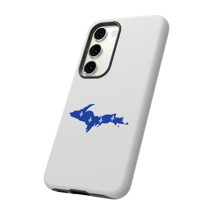 Michigan Upper Peninsula Tough Phone Case (Birch Bark White w/ UP Quebec Flag Outline) | Samsung & Pixel Android