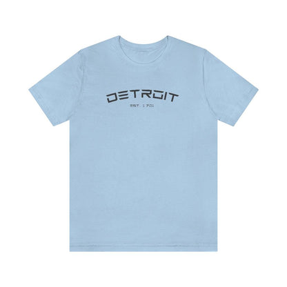 'Detroit Est. 1701' Electric Font T-Shirt | Unisex Standard Fit - Circumspice Michigan