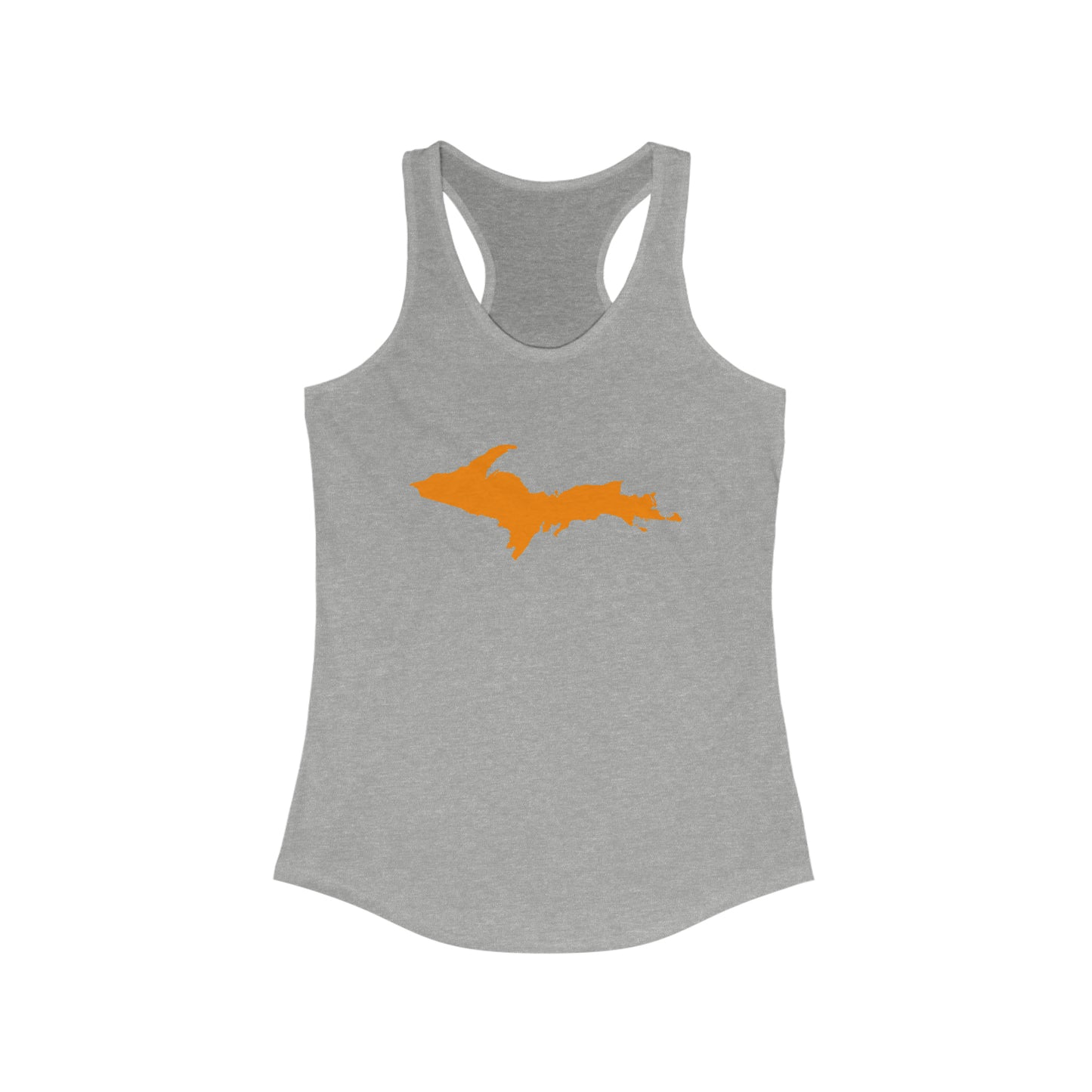 Michigan Upper Peninsula Tank Top (w/ Orange UP Outline) | Women's Racerback