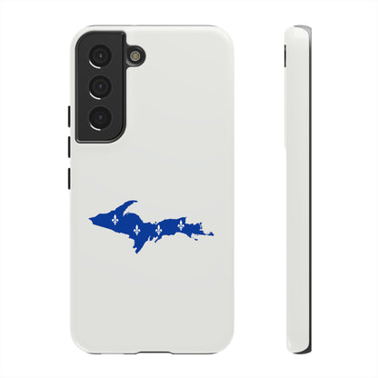 Michigan Upper Peninsula Tough Phone Case (Birch Bark White w/ UP Quebec Flag Outline) | Samsung & Pixel Android