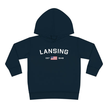 'Lansing EST 1848' Hoodie (w/USA Flag Outline) | Unisex Toddler