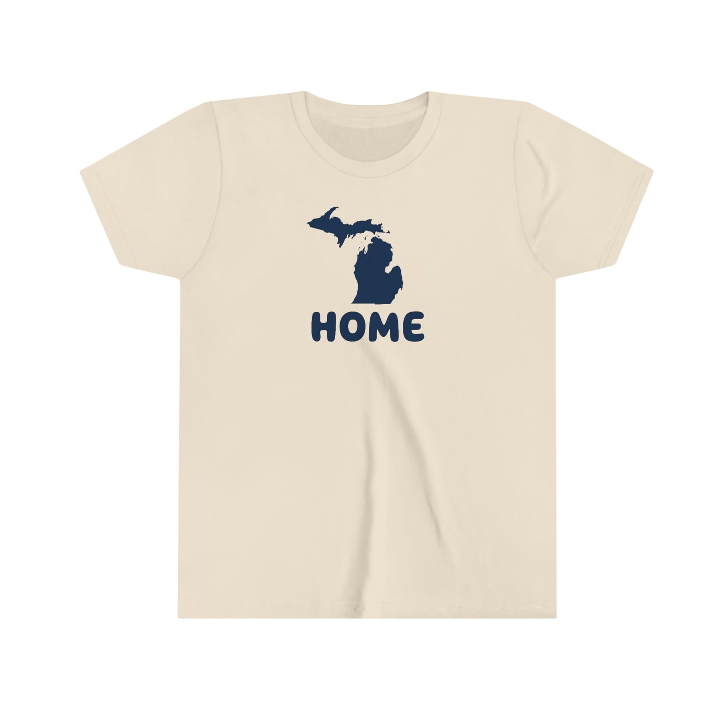 Michigan 'Home' T-Shirt (Rounded Children's Font) | Youth Short Sleeve