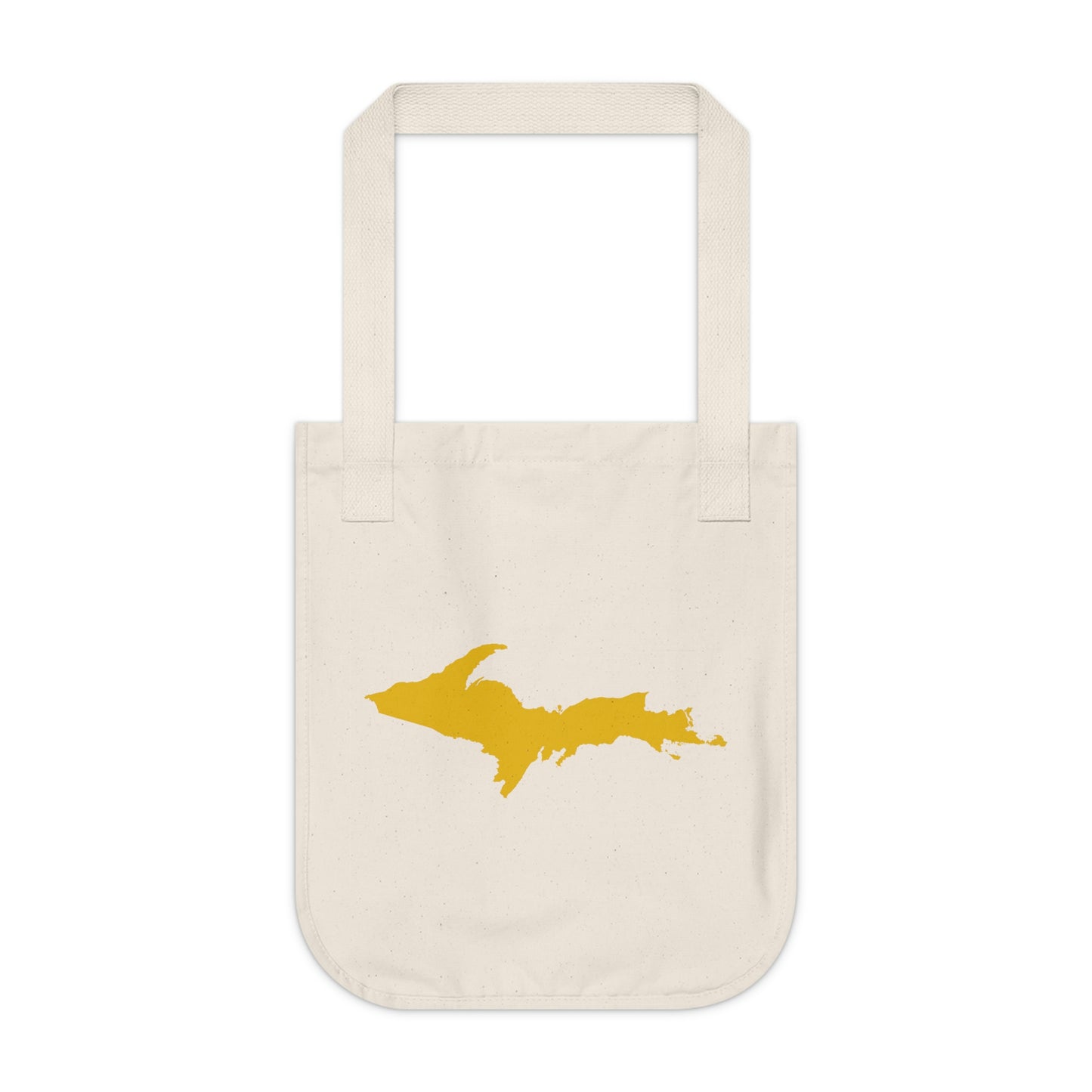 Michigan Upper Peninsula Heavy Tote Bag (w/ Gold UP Outline)