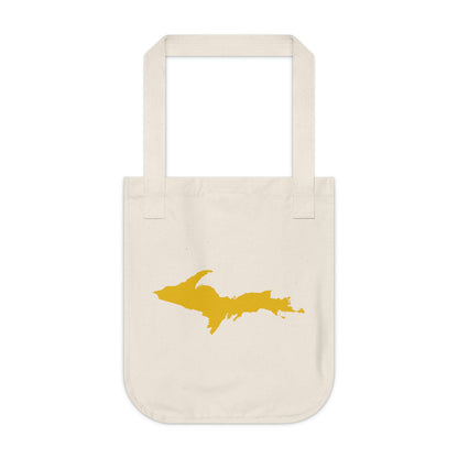 Michigan Upper Peninsula Heavy Tote Bag (w/ Gold UP Outline)