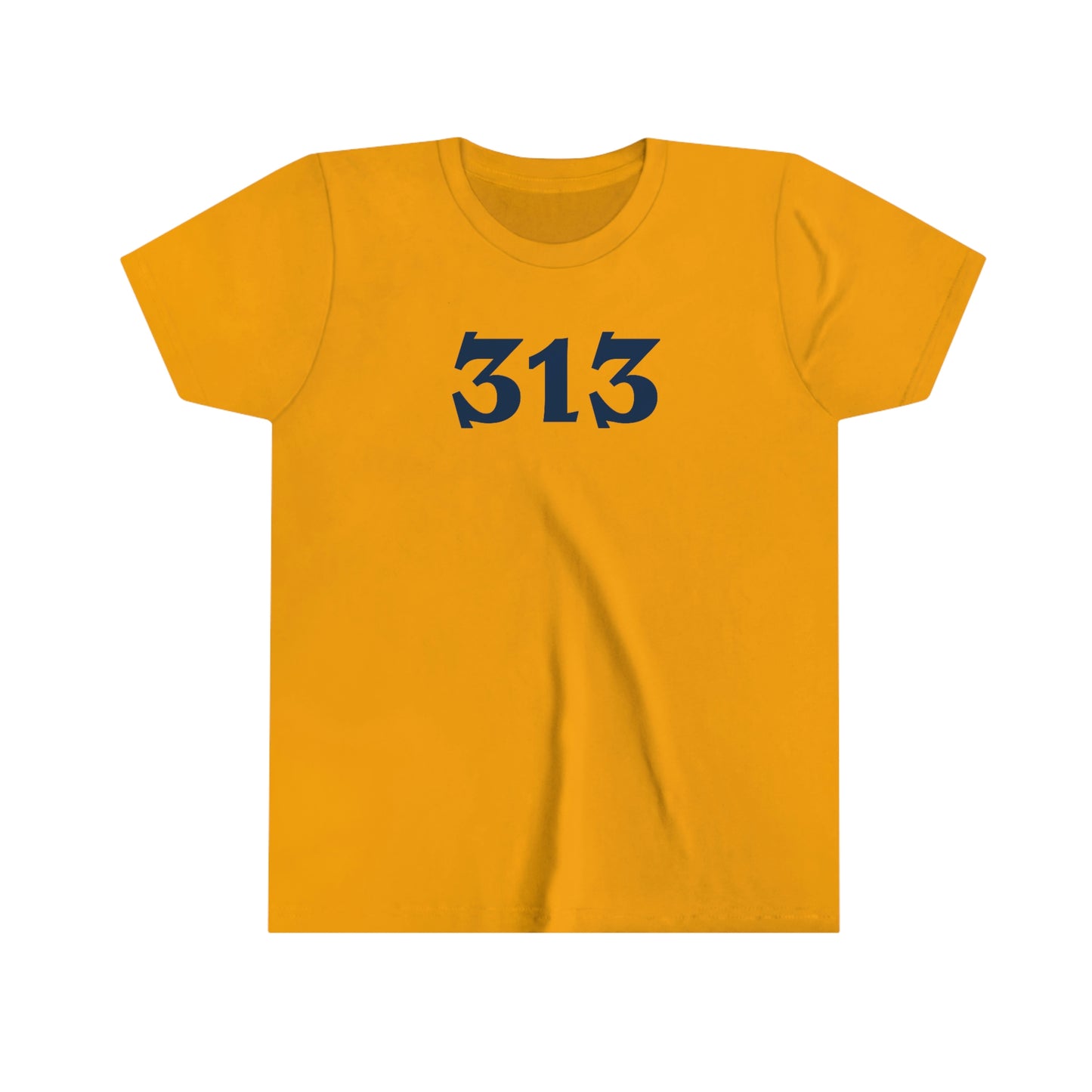 Detroit '313' T-Shirt (Angry Serif Font) | Youth Short Sleeve