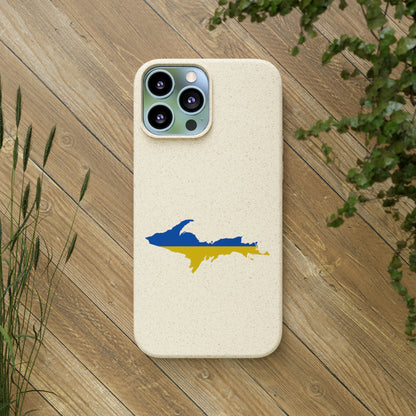 Michigan Upper Peninsula Biodegradable Phone Cases (w/ UP Ukraine Flag Outline) | Apple iPhone