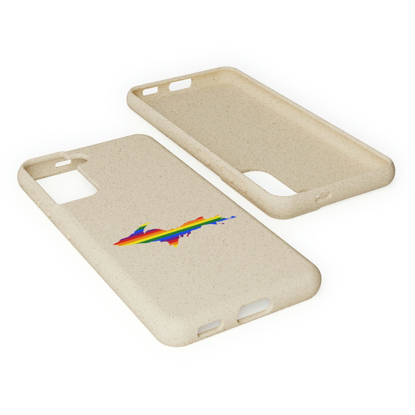 Michigan Upper Peninsula Biodegradable Phone Cases (w/ UP Pride Flag Outline) | Samsung Android