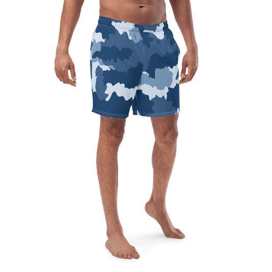 Men's Recycled Swim Trunks (Great Lakes Camouflage Pattern) - Circumspice Michigan