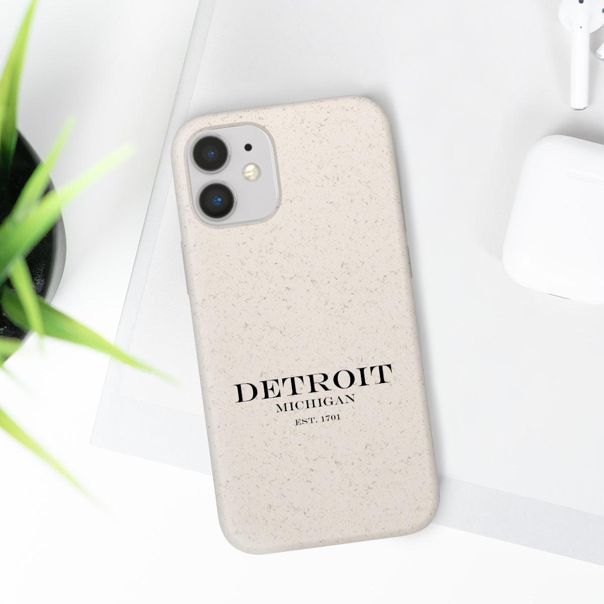 'Detroit Est. 1701' Phone Cases (Black Color) | Android & iPhone - Circumspice Michigan