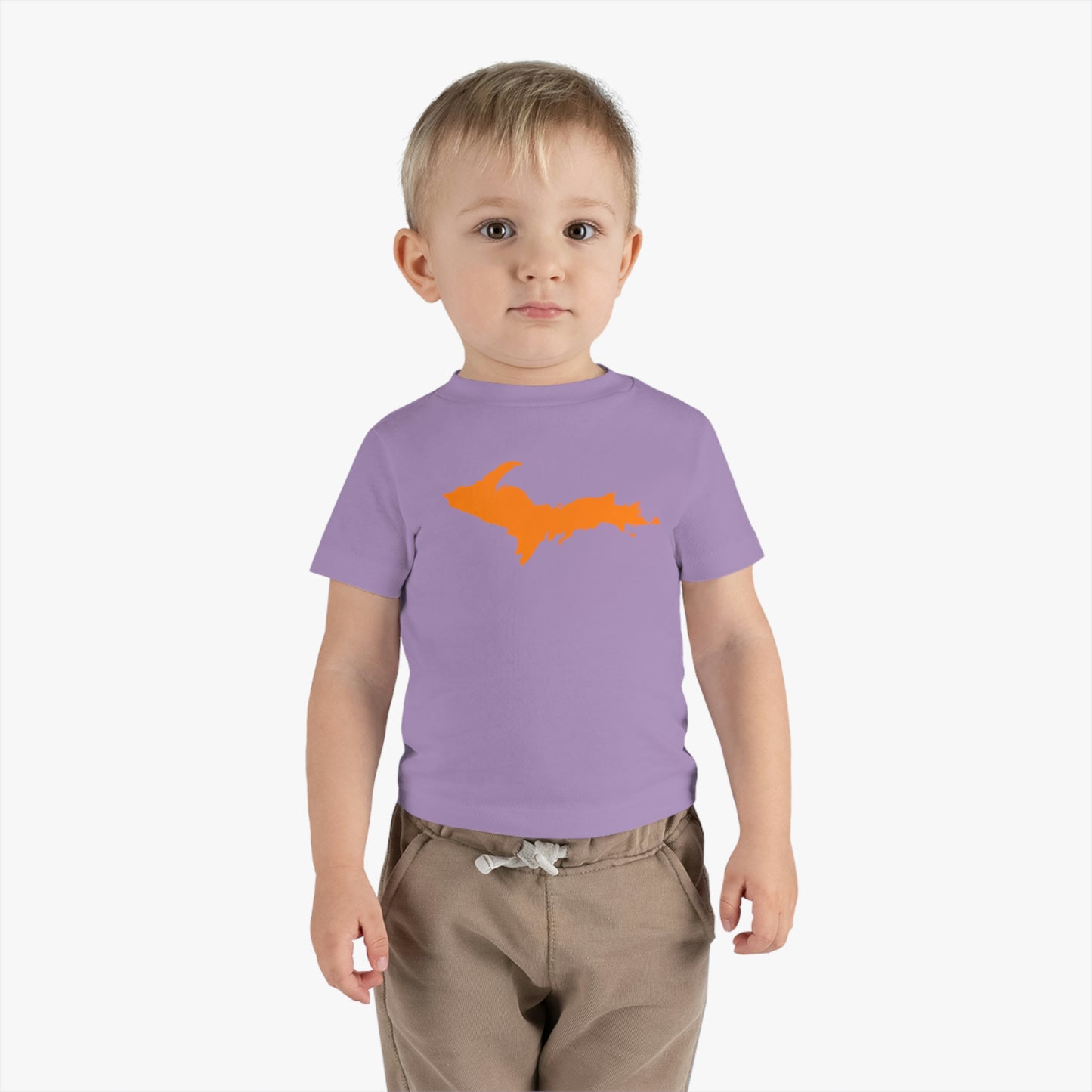 Michigan Upper Peninsula Infant T-Shirt (w/ Orange UP Outline) | Short Sleeve