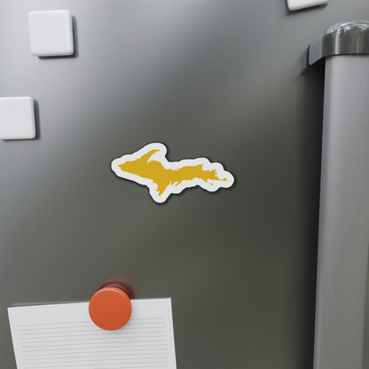 Michigan Upper Peninsula Kiss Cut Magnet (w/ Gold UP Outline)