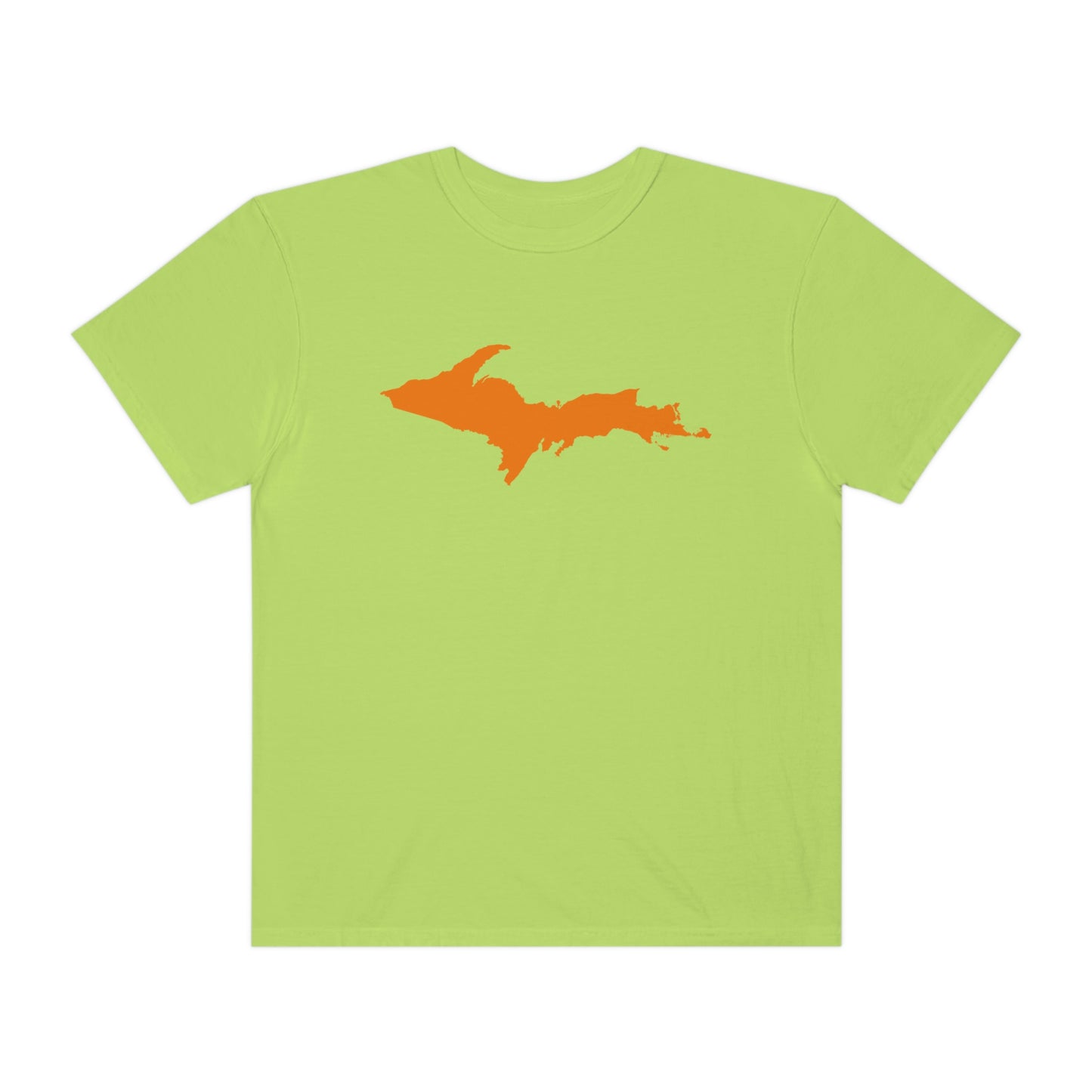 Michigan Upper Peninsula T-Shirt (w/ Orange UP Outline) | Unisex Garment-Dyed