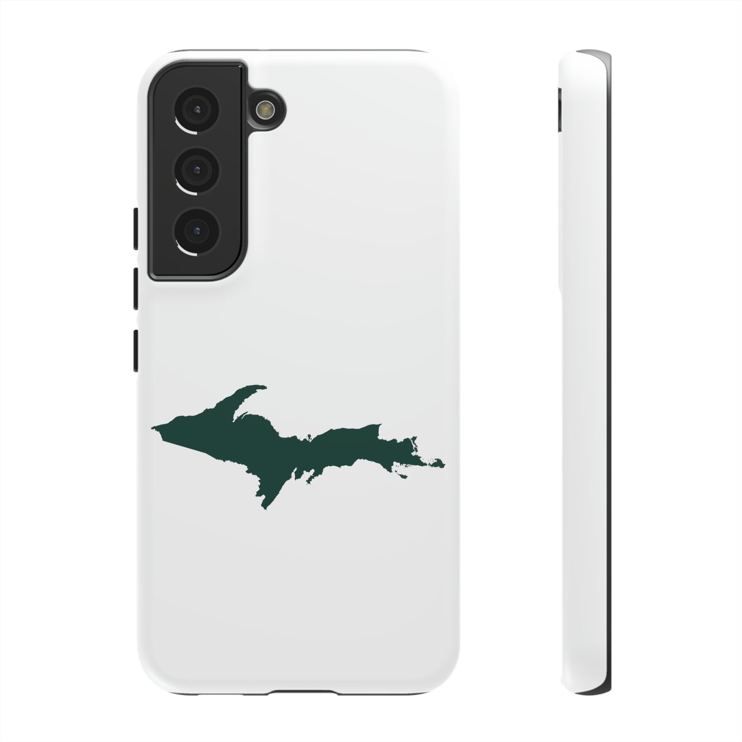 Michigan Upper Peninsula Tough Phone Case (w/ Green UP Outline) | Samsung & Pixel Android