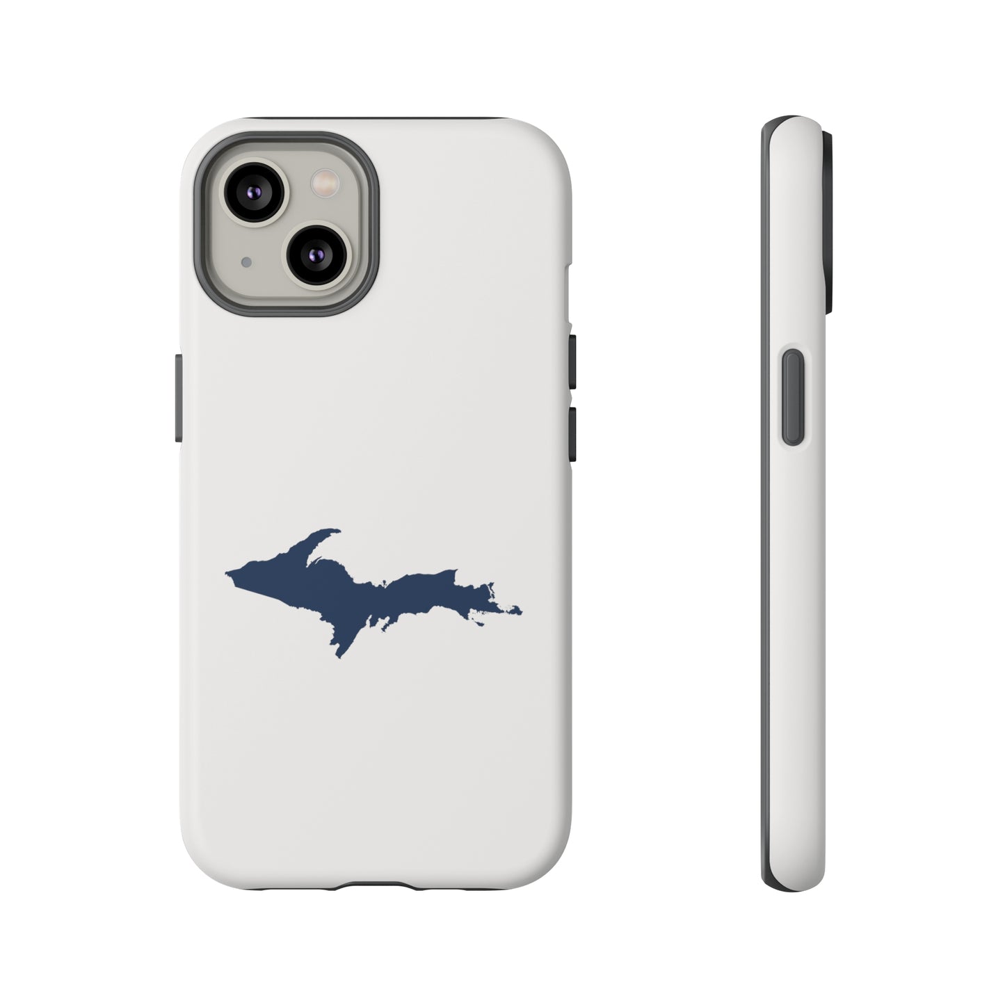 Michigan Upper Peninsula Tough Phone Case (Birch Bark White w/ UP Outline) | Apple iPhone