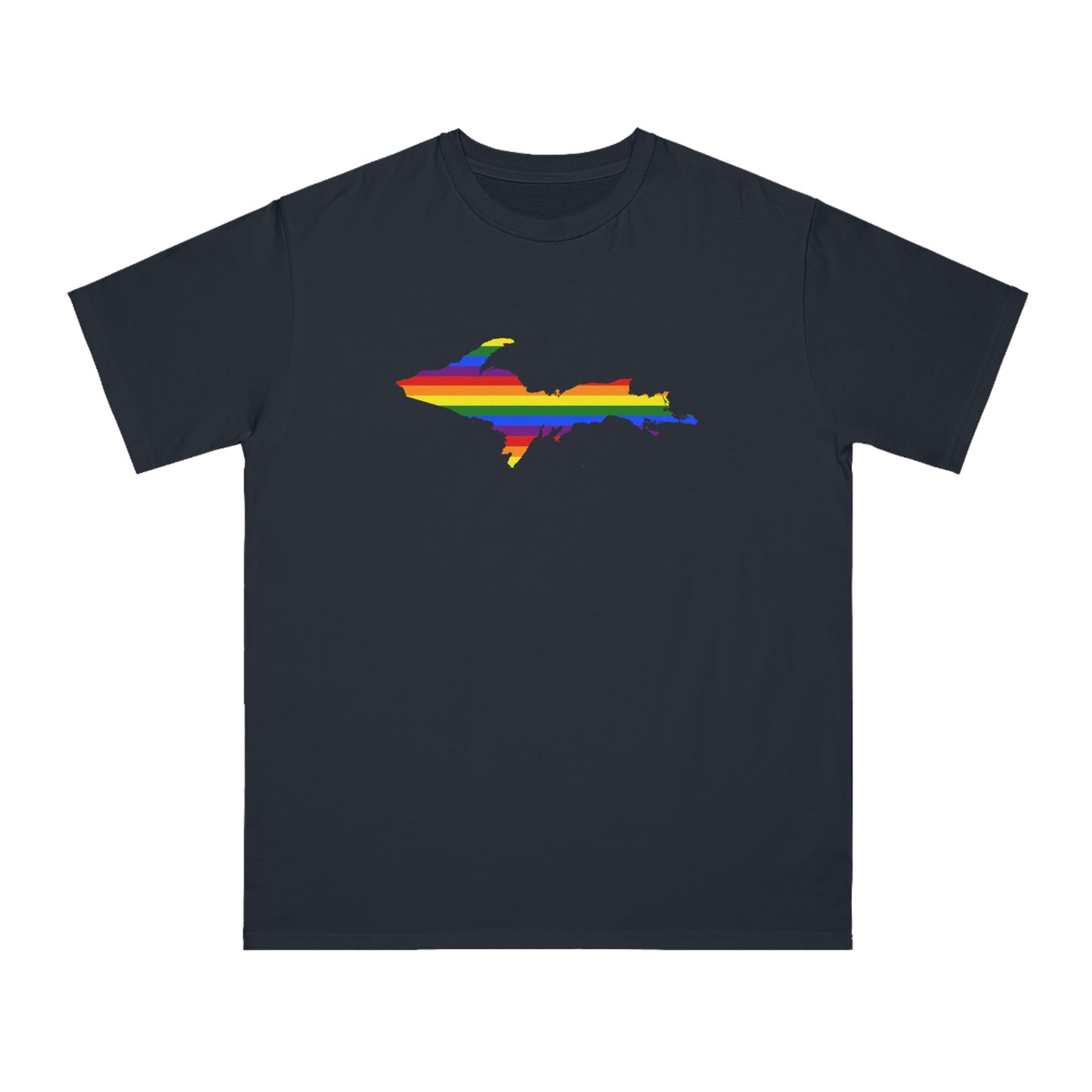 Michigan Upper Peninsula T-Shirt (w/ UP Pride Flag Outline) | Organic Unisex