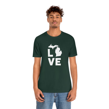 Michigan 'Love' T-Shirt (Geometric Sans Font) | Unisex Standard Fit