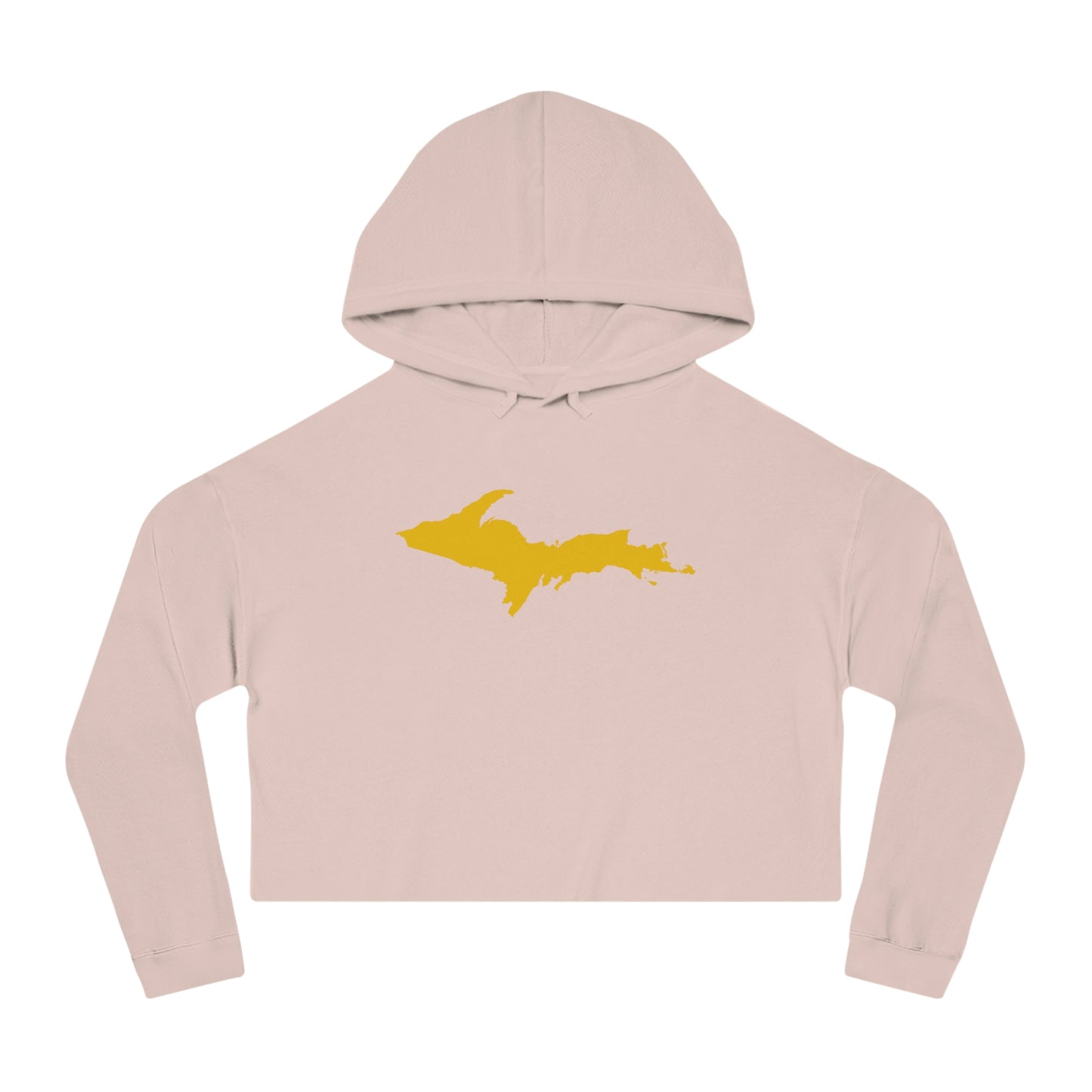 Michigan Upper Peninsula Hoodie (w/ Gold UP Outline) | Lightweight Cropped