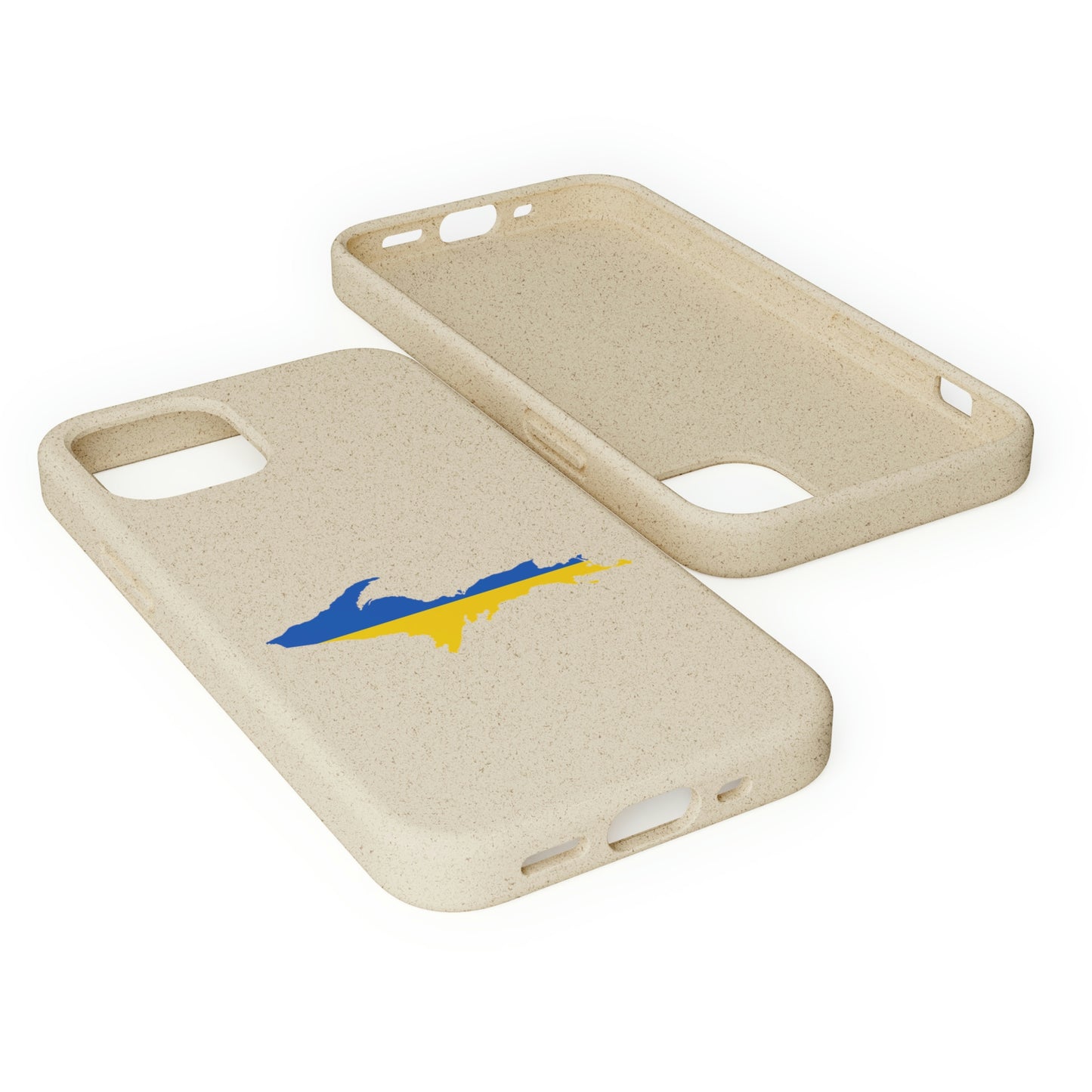 Michigan Upper Peninsula Biodegradable Phone Cases (w/ UP Ukraine Flag Outline) | Apple iPhone