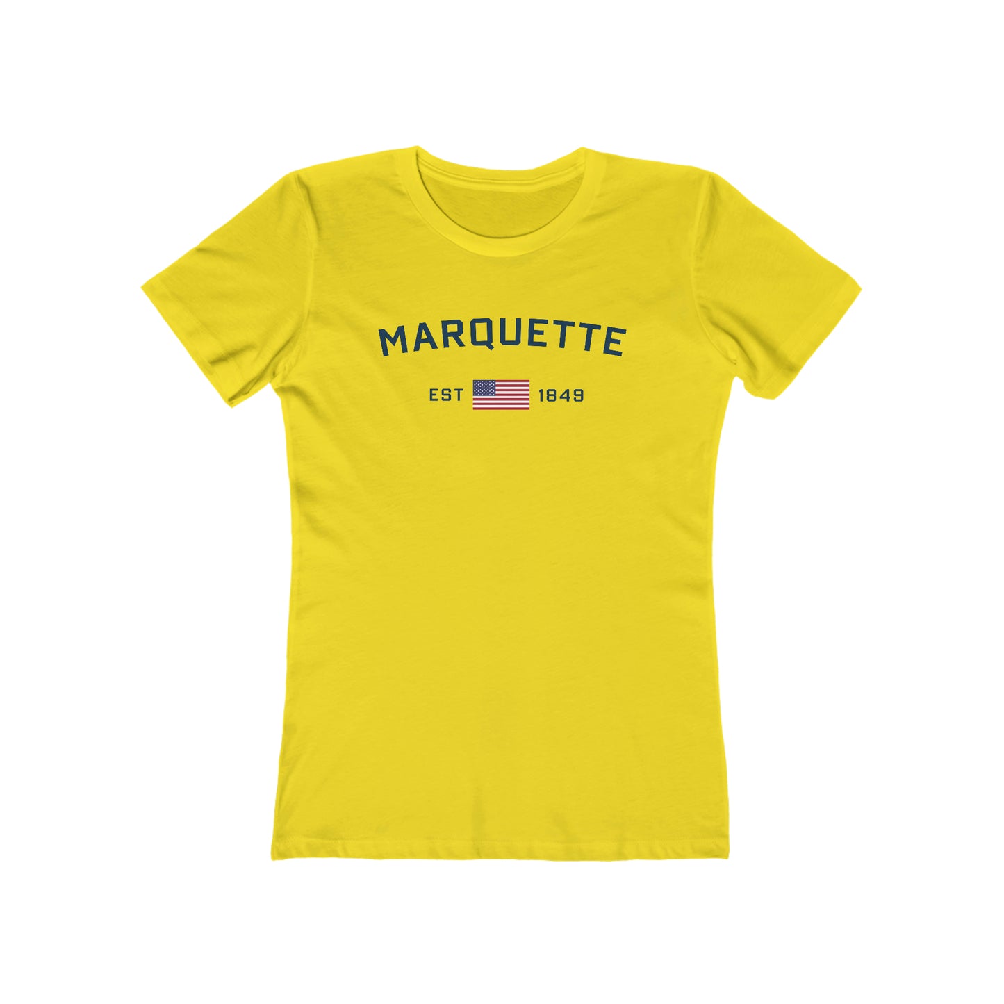 'Marquette EST 1849' (w/USA Flag Outline) | Women's Boyfriend Cut