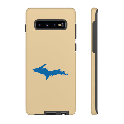 Michigan Upper Peninsula Tough Phone Case (Maple Color w/ Azure UP Outline) | Samsung & Pixel Android