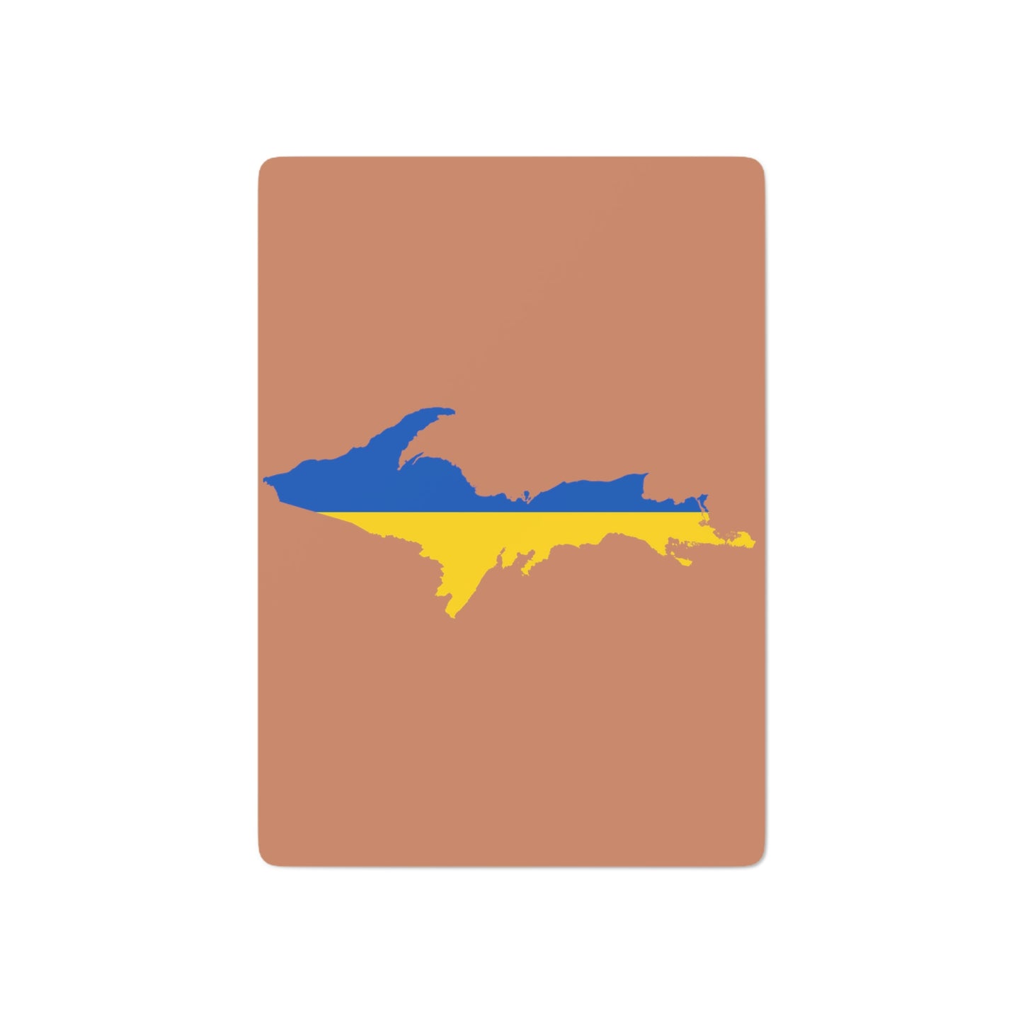 Michigan Upper Peninsula Poker Cards (Copper Color w/ UP Ukraine Flag Outline)