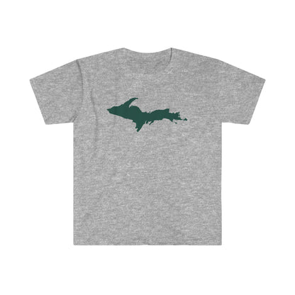 Michigan Upper Peninsula T-Shirt (w/ Green UP Outline) | Unisex Budget