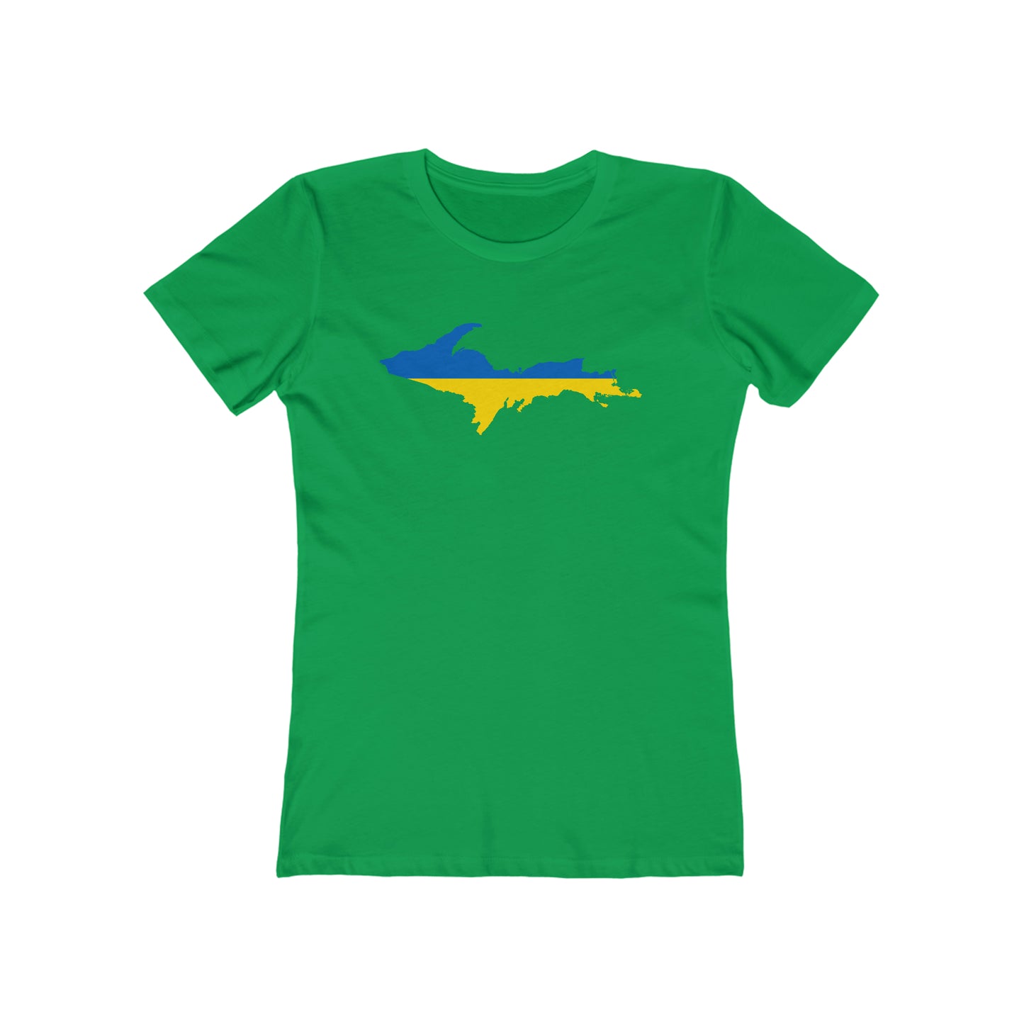 Upper Peninsula T-Shirt (w/ UP Ukraine Flag Outline) | Women's Boyfriend Cut