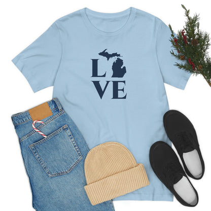 Michigan 'Love' T-Shirt (Roman Serif Font) | Unisex Standard Fit