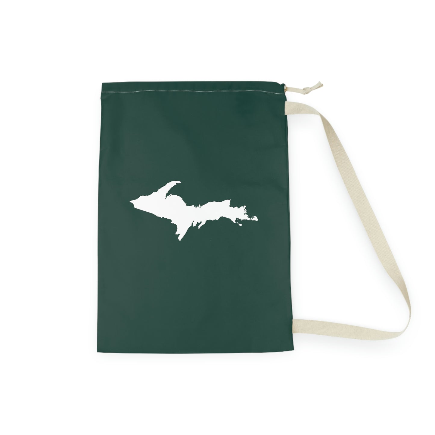 Michigan Upper Peninsula Laundry Bag (Green w/ UP Outline)