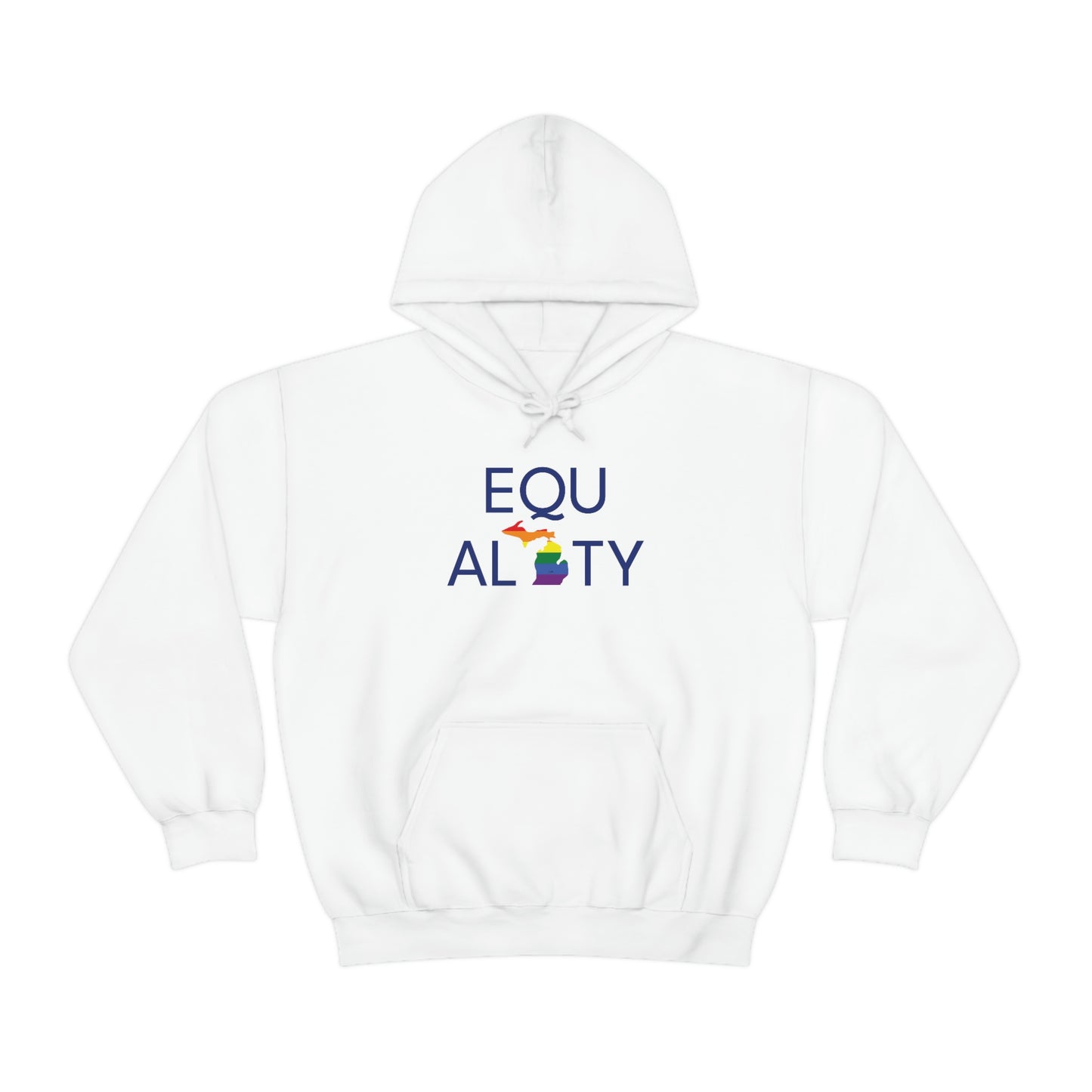 Michigan 'Equality' Hoodie (w/ LGBTQ Pride Colors) | Unisex Standard