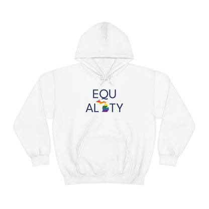 Michigan 'Equality' Hoodie (w/ LGBTQ Pride Colors) | Unisex Standard