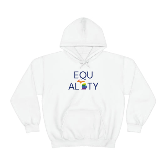 Michigan 'Equality' Hoodie (w/ LGBTQ Pride Colors) | Unisex Standard