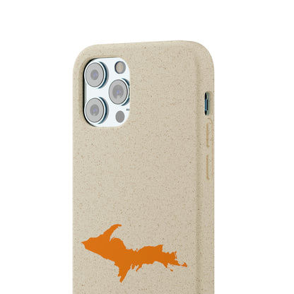 Michigan Upper Peninsula Biodegradable Phone Cases (w/ Orange UP Outline) | Apple iPhone