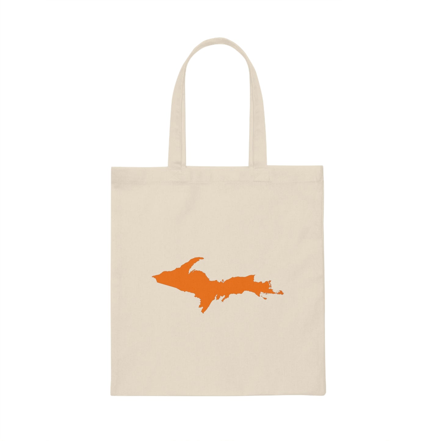 Michigan Upper Peninsula Light Tote Bag (w/ Orange UP Flag Outline)