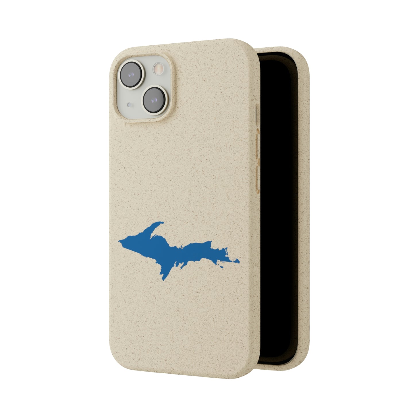 Michigan Upper Peninsula Biodegradable Phone Cases (w/ Azure UP Outline) | Apple iPhone