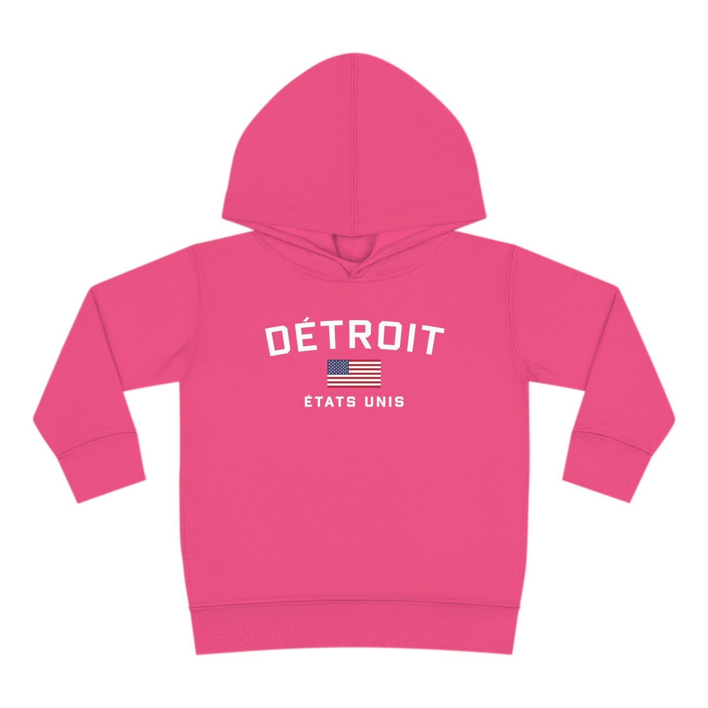 'Détroit États Unis' Hoodie (w/USA Flag Outline) | Unisex Toddler