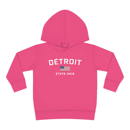 'Détroit États Unis' Hoodie (w/USA Flag Outline) | Unisex Toddler