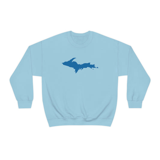 Michigan Upper Peninsula Sweatshirt (w/ Azure UP Outline) | Unisex Standard