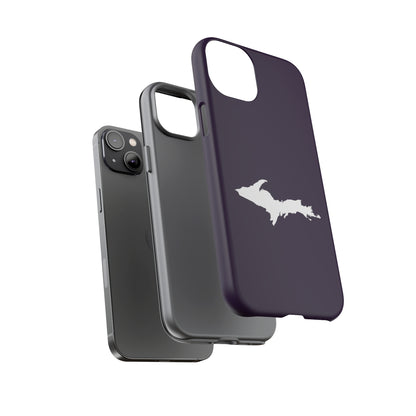 Michigan Upper Peninsula Tough Phone Case (Blackcurrant w/ UP Outline) | Apple iPhone