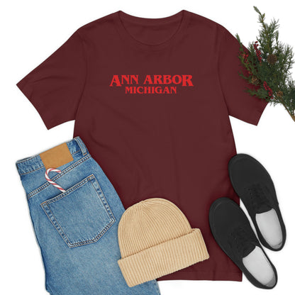 'Ann Arbor Michigan' ' T-Shirt (1980s Drama Parody) | Unisex Standard Fit